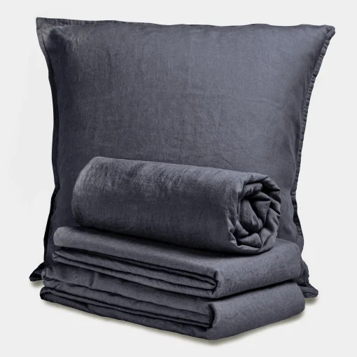 Au Printemps Paris Bettbezug 240 X 220 Cm  Textil Grau / 240 X 220 Cm - Leinen Gewaschen - Anthrazit Hot