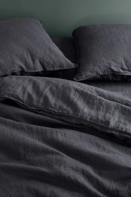 Au Printemps Paris Bettbezug 240 X 220 Cm  Textil Grau / 240 X 220 Cm - Leinen Gewaschen - Anthrazit Hot