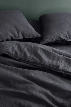 Au Printemps Paris Bettbezug 200 X 200 Cm  Textil Grau / 200 X 200 Cm - Leinen Gewaschen - Anthrazit Best Sale