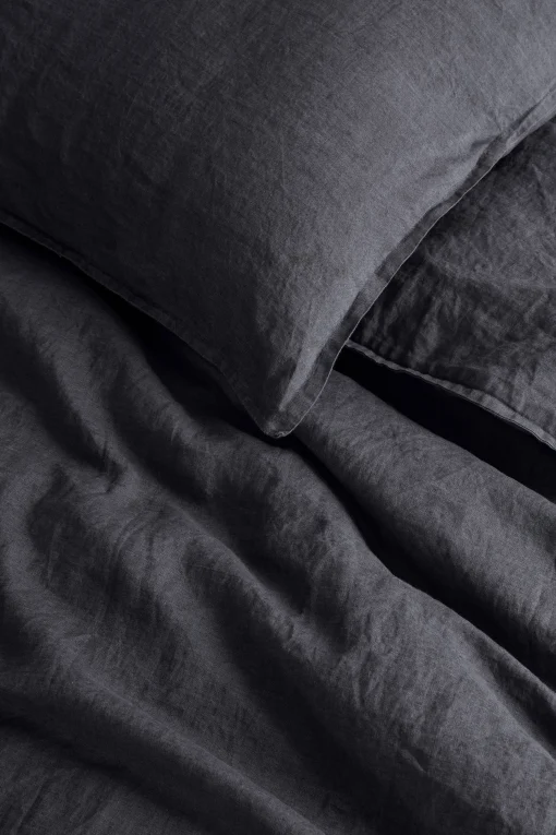 Au Printemps Paris Bettbezug 200 X 200 Cm  Textil Grau / 200 X 200 Cm - Leinen Gewaschen - Anthrazit Best Sale