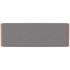 Bolia Bettkopf Haven Textil Grau Holz Natur / L 186 X H 66 Cm - Stoff & Eiche - Dunkelgrau - Eiche Natur Cheap
