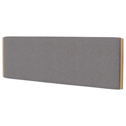 Bolia Bettkopf Haven Textil Grau Holz Natur / L 186 X H 66 Cm - Stoff & Eiche - Dunkelgrau - Eiche Natur Cheap