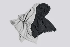Hay Bettuberzug Crinkle Textil Grau Schwarz / Baumwolle - 270 X 270 Cm - Anthrazit Hot