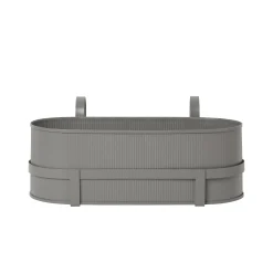 Ferm Living Blumenkasten Bau Metall Grau / Mit Halterung - Metall - Warmes Grau Fashion