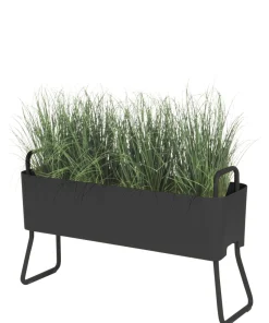 Maiori Blumenkasten Greens Mini Metall Grau / Metall - L 100 Cm X H 46 Cm - Kohlenstoffgrau Cheap
