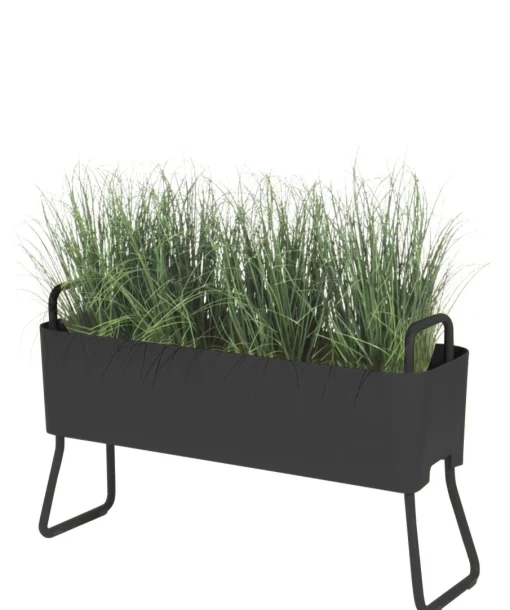 Maiori Blumenkasten Greens Mini Metall Grau / Metall - L 100 Cm X H 46 Cm - Kohlenstoffgrau Cheap