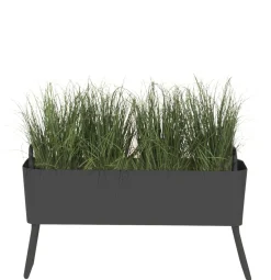 Maiori Blumenkasten Greens Mini Metall Grau / Metall - L 100 Cm X H 46 Cm - Kohlenstoffgrau Cheap