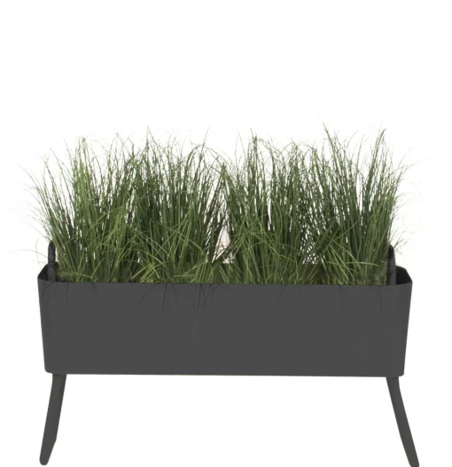 Maiori Blumenkasten Greens Mini Metall Grau / Metall - L 100 Cm X H 46 Cm - Kohlenstoffgrau Cheap