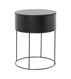 Ferm Living Blumenkasten Plant Box Round Metall/ O 40 Cm X H 50 Cm - Schwarz Online