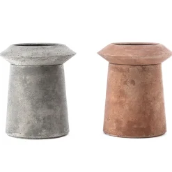 Ethimo Blumentopf Bulbi Crocus Stein Rot Braun Beton Terracotta / O 73 X H 27 Cm - Ziegelrot Best Sale