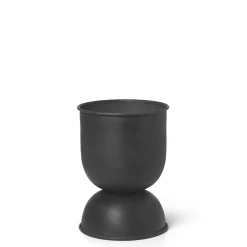 Ferm Living Blumentopf Hourglass Extra Small Metall / Metall - O 21 X H 30 Cm - Schwarz Hot