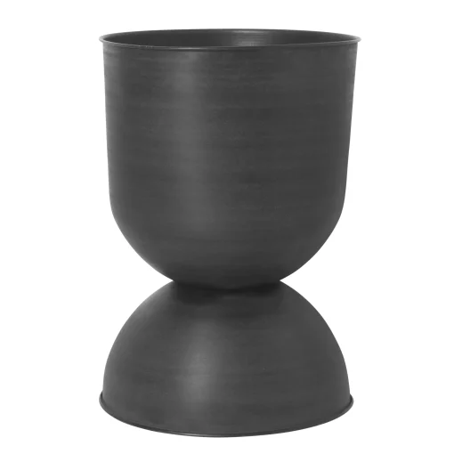 Ferm Living Blumentopf Hourglass Large Metall / Metall - O 50 X H 73 Cm - Schwarz Hot