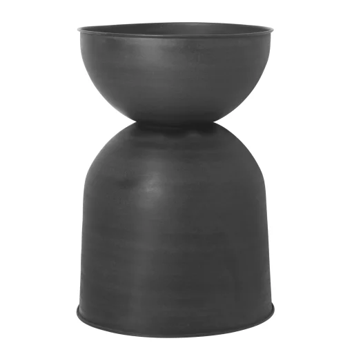 Ferm Living Blumentopf Hourglass Large Metall / Metall - O 50 X H 73 Cm - Schwarz Hot
