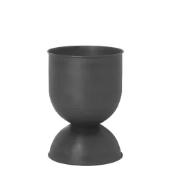 Ferm Living Blumentopf Hourglass Small Metall / Metall - O 31 X H 42,5 Cm - Schwarz Online