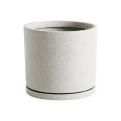 Hay Blumentopf Xxl Stein Corian/ O 24 X H 22 Cm - Polystone / Integrierte Schale - Grau Sale