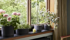 Hay Blumentopf Xxl Stein Corian/ O 24 X H 22 Cm - Polystone / Integrierte Schale - Grau Sale