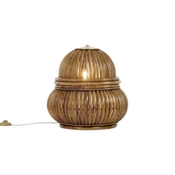 Gubi Bodenleuchte Bohemian ‘72 Faser Beige Holz Natur / Neuauflage Des Originalmodells Aus Dem Jahr 1972 - Messing - Rattan Natur Hot