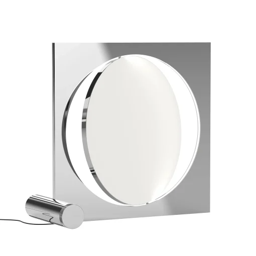 Louis Poulsen Bodenleuchte Moonsetter Led Metall / L 64 X H 60 Cm - Limitierte Ausgabe - Verchromt - Weis Flash Sale