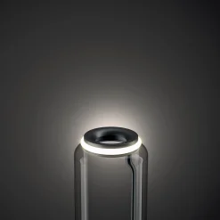 Flos Bodenleuchte Noctambule Cylindre N°2 Glas Transparent / Led - O 25 X H 95 Cm - Schwarz - Transparent Hot
