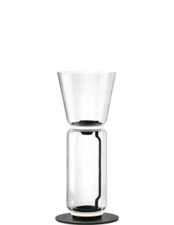 Flos Bodenleuchte Noctambule Cone N°1 Glas Transparent / Led - O 36 X H 91 Cm - Schwarz - Transparent Sale