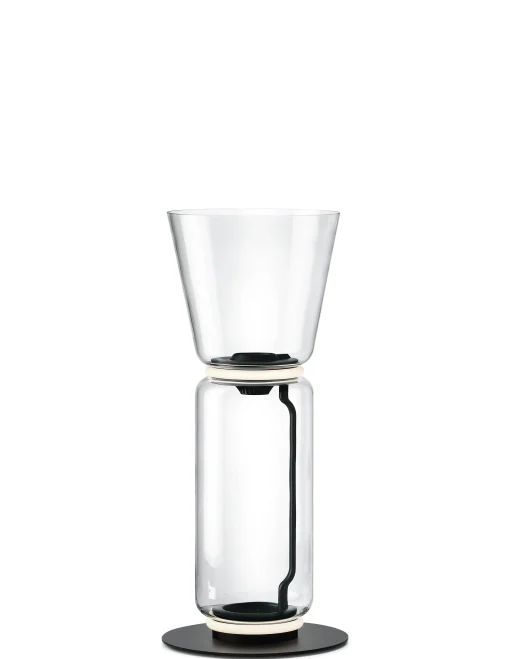 Flos Bodenleuchte Noctambule Cone N°1 Glas Transparent / Led - O 36 X H 91 Cm - Schwarz - Transparent Sale
