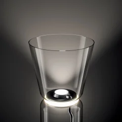 Flos Bodenleuchte Noctambule Cone N°1 Glas Transparent / Led - O 36 X H 91 Cm - Schwarz - Transparent Sale