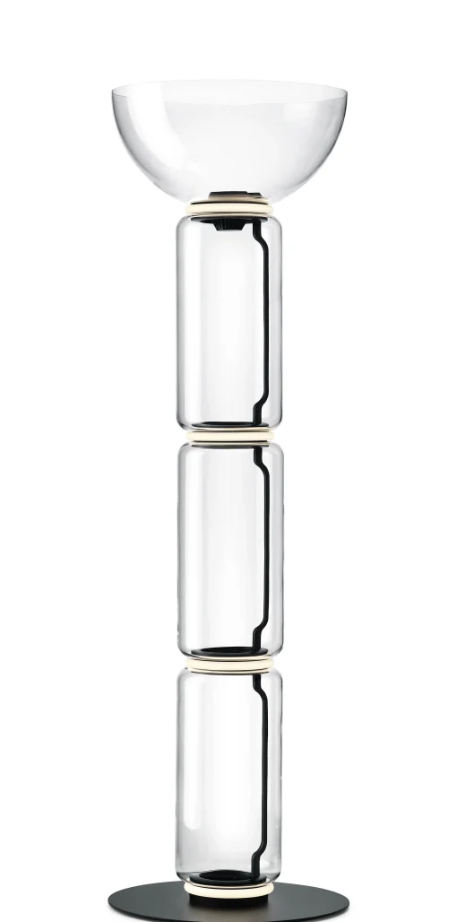 Flos Bodenleuchte Noctambule Dome Glas/ Led - O 55 X H 190 Cm - Schwarz - Transparent Hot