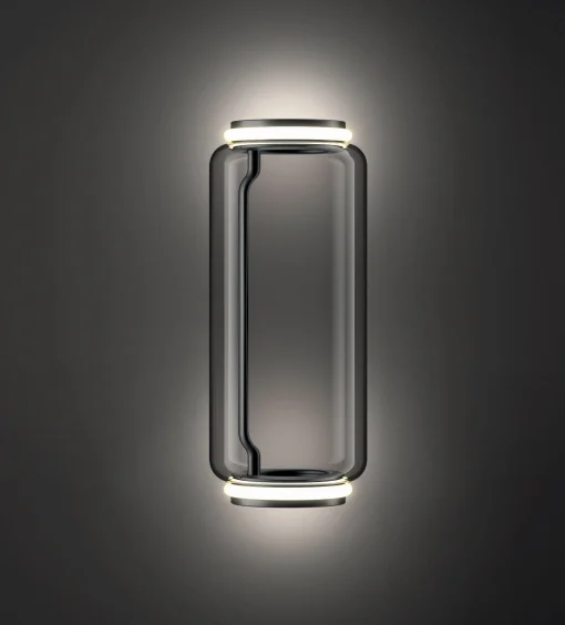Flos Bodenleuchte Noctambule Dome Glas/ Led - O 55 X H 190 Cm - Schwarz - Transparent Hot