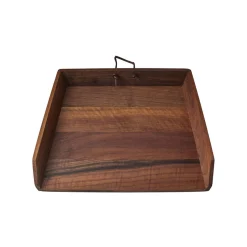 Malle W. Trousseau Brotschneidebrett  Holz Natur / Tablett - 32,5 X 28 Cm - Nussbaum Fashion