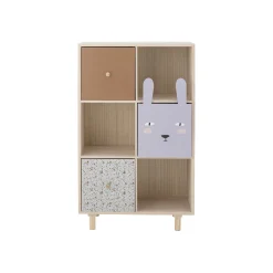 Bloomingville Bucherregal Calle Bunt Holz Natur / 3 Schubladen - L 55 X H 89,5 Cm - Bunt - Holz Natur Best