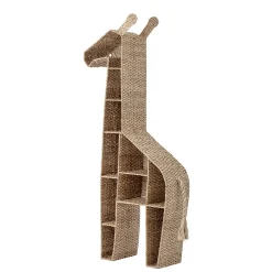 Bloomingville Bucherregal Girafe Faser Beige Holz/ Zum Hinstellen - L 46 X H 148 Cm - Natur Discount