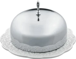 Alessi Butterdose Dressed Keramik Weis Metall - Stahl - Weis Store
