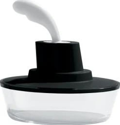 Alessi Butterdose Ship Shape Plastikmaterialintegriertes Messer - Schwarz Best Sale