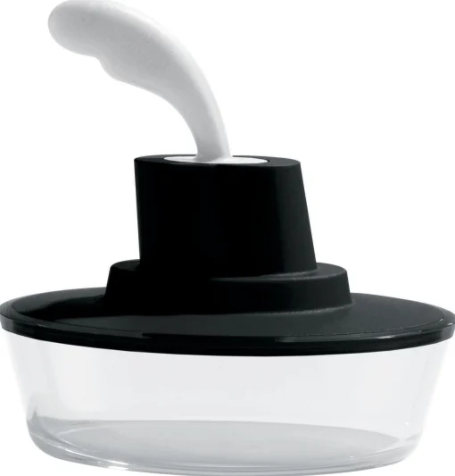 Alessi Butterdose Ship Shape Plastikmaterialintegriertes Messer - Schwarz Best Sale