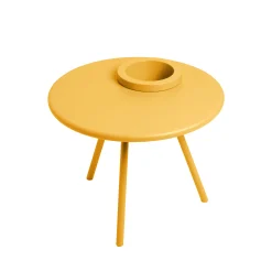 Fatboy Couchtisch Bakkes Outdoor Metall Gelb 60 Cm - Eingelassener Blumentopf / Stahl - Jaune Rayon De Soleil Store