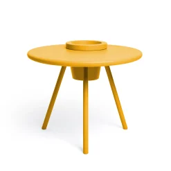 Fatboy Couchtisch Bakkes Outdoor Metall Gelb 60 Cm - Eingelassener Blumentopf / Stahl - Jaune Rayon De Soleil Store