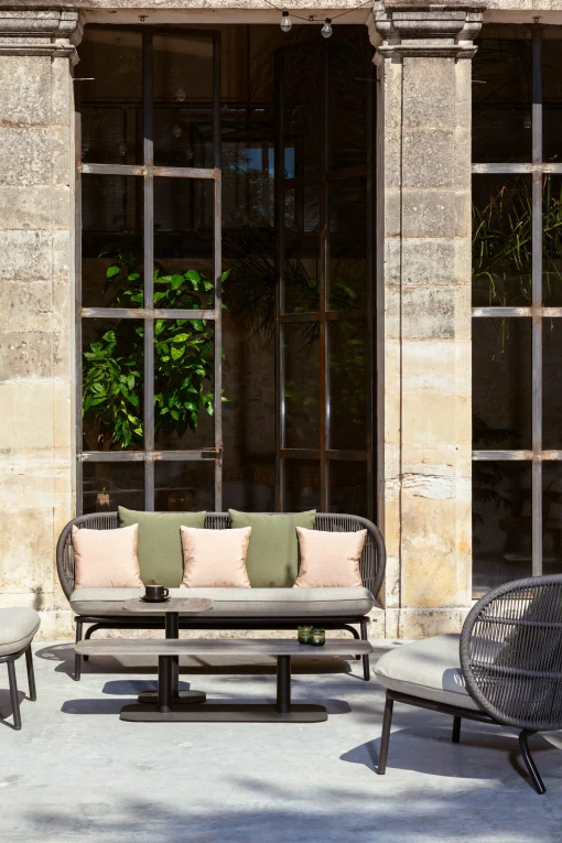 Vincent Sheppard Couchtisch Kodo Metall Grau / 129 X 45 Cm - Aluminium - Fossiles Grau Sale