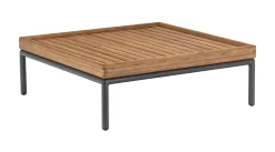 Houe Couchtisch Level Holz Natur / 81 X 81 Cm - Bambus - Anthrazitgrau - Bambus Shop