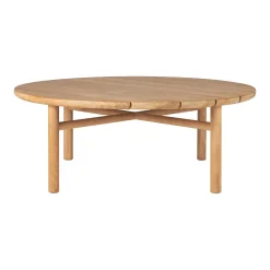 Ethnicraft Couchtisch Quatro Outdoor Holz Natur / O 95 X H 35 Cm - - Teak/ Natur Sale