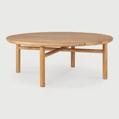 Ethnicraft Couchtisch Quatro Outdoor Holz Natur / O 95 X H 35 Cm - - Teak/ Natur Sale