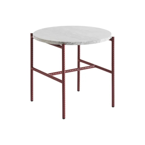 Hay Couchtisch Rebar Stein Rot Grau Marmor Grau & Metall Rot / O 45 X H 40,5 Cm - Grau - Rot Best Sale