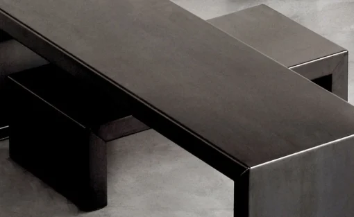 Zeus Couchtisch Small Irony Metall - Schwarz New