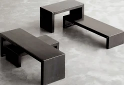 Zeus Couchtisch Small Irony Metall - Schwarz New