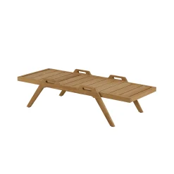 Unopiu Couchtisch Synthesis Holz Natur / 127 X 54 Cm - - Teak Hot