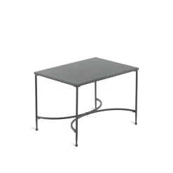 Unopiu Couchtisch Toscana Metall Grau Schwarz / Eisen - 52 X 38 X H 38 Cm - Graphitgrau Discount