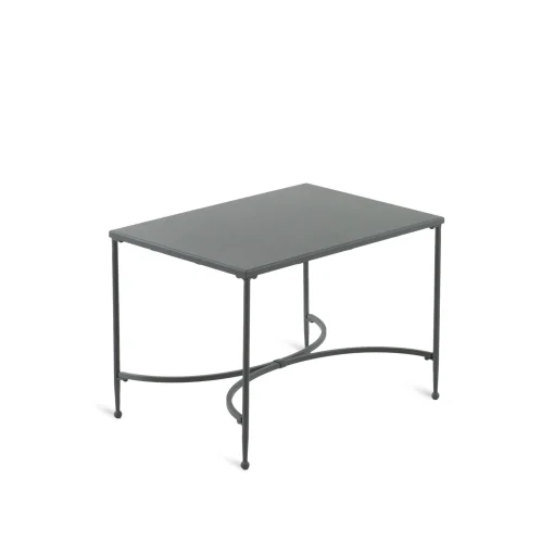 Unopiu Couchtisch Toscana Metall Grau Schwarz / Eisen - 52 X 38 X H 38 Cm - Graphitgrau Discount