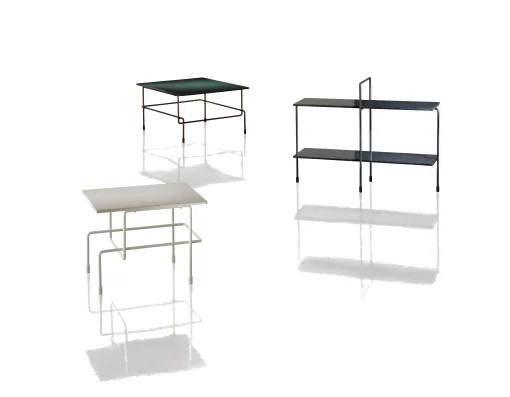 Magis Couchtisch Traffic Metall Stein/ 60 X 60 Cm - Outdoor-Geeignet - Weis New