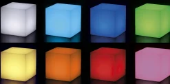 Slide Cubo Led Rgb Beleuchteter Couchtisch Kabellos - 43 X 43 X 43 Cm - Fur Den Außeneinsatz - Weis Best