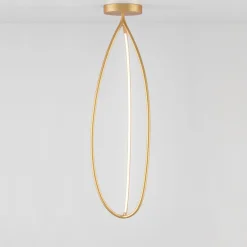 Artemide Deckenleuchte Arrival Led Metall / Large - H 130 Cm / Bluetooth - Gold New