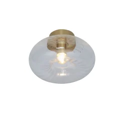 It's about Romi Deckenleuchte Brussels Glas Transparent / O 28 X H 28 Cm - Glas - Gold - Transparent Cheap
